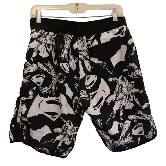 DC Comics Batman vs Superman Dawn Of Justice 2016 Swim Trunks Shorts Mens Medium - Picture 10 of 10